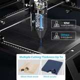 Longer RAY5 New Upgrade Laser Engraver, Laser Cutter 10W Output Power, Engraving Speed Up to 24,000 mm/min, 3.5” Color Touch Screen, App Offline Control, DIY Engraver Tool for Metal/Glass/Wood Longer