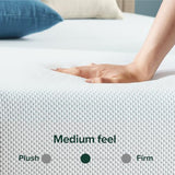 ZINUS 8 Inch Green Tea Cooling Memory Foam Mattress [New Version], Twin, Fiberglass Free, Medium Firmness, Cooling Gel Foam, Certified Safe Foams & Fabric, Mattress in A Box Zinus