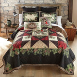 Donna Sharp Cardinal Pine Polyester Bedding Set - 3-Piece Queen Size Quilt Set - Includes 1 Quilt and 2 Standard Pillow Shams - Machine Washable - Traditional Design Donna Sharp