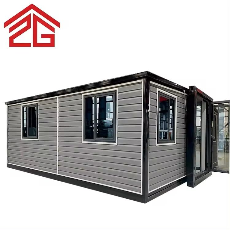 Modular Prefab Building, Steel Frame, 20ft,30ft,40ft, Portable Expandable Plastic Prefab House for Inn, Stall, Office, Watchman House, Shop, Estate, Distribution Center, Studio (with Bathroom - WoodArtSupply