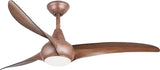 MINKA-AIRE F844-DK Light Wave 52 Inch Ceiling Fan with LED Light Kit, Brown Distressed Koa Finish MINKA-AIRE