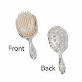 Creative Gifts International Nickel Plated Brass, Non-Tarnished 3-Piece Vanity Set, Brush, Comb, Mirror Set with Embossed Ornate Vintage Designs, Gift Box Included Creative Gifts International