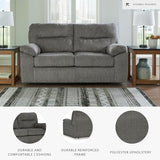 Signature Design by Ashley Bindura Contemporary Glider Loveseat with Non-skid Legs, Light Gray Signature Design by Ashley