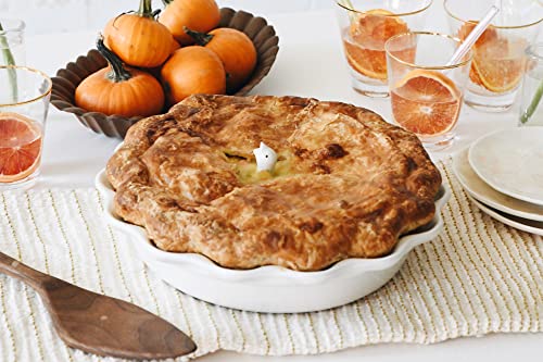 Le Creuset Stoneware Heritage Pie Dish, 9", Peche Le Creuset