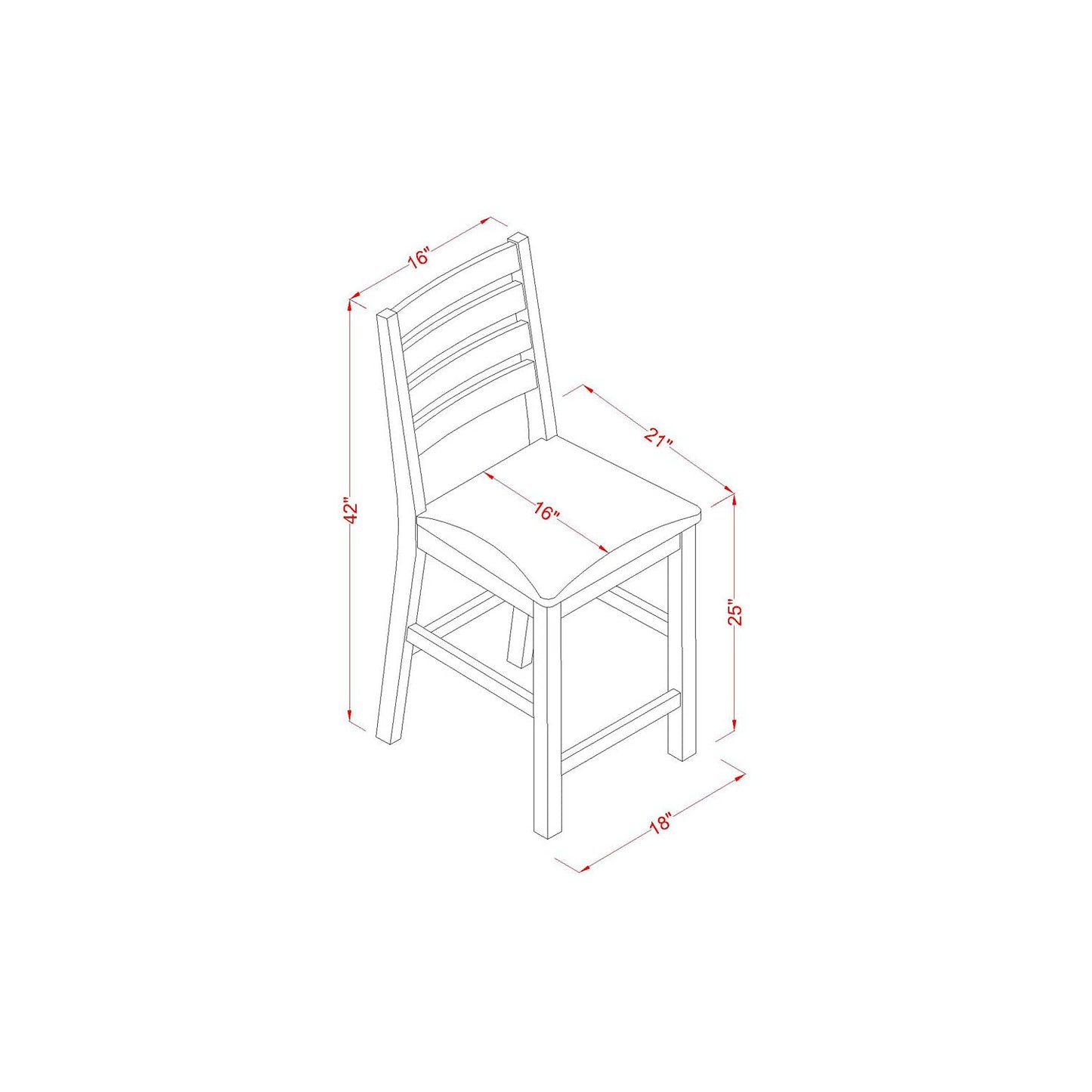 East West Furniture CAFE5-OAK-C Capri 5 Piece Counter Height Pub Set Includes a Square Table and 4 Linen Fabric Dining Room Chairs, 42x42 Inch, Oak - WoodArtSupply