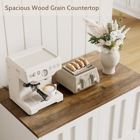 Sideboard Buffet Cabinet, Modern Farmhouse Kitchen Storage Cabinet, Small Modular Accent Cabinet Coffee Station Bar Media Console Table Credenza for Kitchen Dining Room, Living Room Entryway Hallway Vividwood