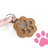 hzzsbu 3 Pcs Pet Hair Storage Keychain, Cat Paw Shaped Keychain, Pet Memorial Gift Keyring, Handmade Key Holder for Collecting Cat and Dog Hair hzzsbu
