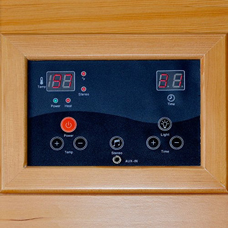 HeatWave BSA2402 1-2 Person Hemlock Carbon Infrared Sauna Blue Wave
