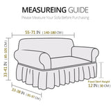 NICEEC Loveseat Cover Super Soft 1-Piece White Slipcover for Loveseats Stretch Universal Spandex Couch Covers for Living Room Easy Fit Washable Furniture Sofa Protector with Skirt NICEEC