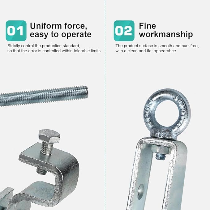 Nextua 2 Sets Punching Bag Hanger Heavy Bag Mount Heavy Bag Hanger I Beam Clamp Swing Hanger Heavy Duty Swing Hangers Punching Bag Mount Punching Bag Hanging Boxing Bag Heavy Bag Ceiling Mount Nextua