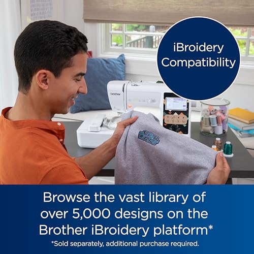 Brother LB5500S Star Wars 2-in-1 Combo Sewing & Embroidery Machine, 16.5 x 7.76 x 12.09 inches, White Brother