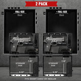 STOPBOX Gun Safe Alternative - Tactical Handgun Storage, Instant Access Portable Gun Case, TSA Compliant Gun Lock Box for Quick Handgun Access | Black - 2PK (Full-Size Only) StopBox USA