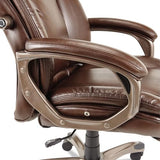 Alera Alera Veon Series Executive High-Back Bonded Leather Chair, Supports Up to 275 Lb, Brown Seat/Back, Bronze Base Alera