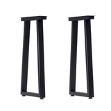 Taelakeni 28 Inch Metal Table Desk Legs, Heavy Duty Industrial Style Dinning Table Leg with Adjustment Feet Pads, Trapezoid Taelakeni