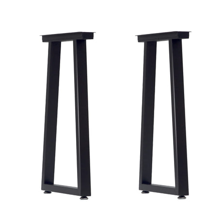 Taelakeni 28 Inch Metal Table Desk Legs, Heavy Duty Industrial Style Dinning Table Leg with Adjustment Feet Pads, Trapezoid Taelakeni