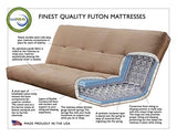 Kodiak Furniture Monterey Futon Set, No Drawers, with Barbados Base and Suede Black Mattress Kodiak Furniture