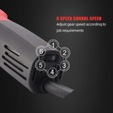 Burnishing Polishing Machine, ZFE Sander Polisher Kit, 1100W 380-1700r/min Handheld Electric Stainless Steel Polisher, 6 Speed Adjustable Wire Drawing Machine, for Wood Metal Stainless Steel ZFE