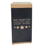 Haven Wooden Cremation Urn Large (Custom Engraved Haven Black Cremation Urn) Momentful Life