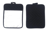 Sublimation Blanks 9"x7" Polyester/Cotton Black Pot Holders with Sublimation Pocket DIY Set of 6 Tromic