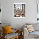Paris Balcony Paint by Numbers Kit for Adults - DIY Eiffel Tower and Tea Setting Painting on Canvas 16x20In, Acrylic Paint Set, Suitable for Beginners, Art for Home Decoration or Gifts DecorFriday