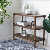 SAFAVIEH Home Collection Rafiki Brown 3-Shelf Console Table CNS5715C SAFAVIEH