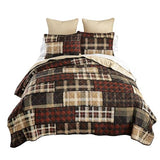 Donna Sharp Twin Bedding Set - 2 Piece - LJ Plaid Twin Quilt Set with Quilt and One Standard Pillow Sham - Machine Washable Donna Sharp