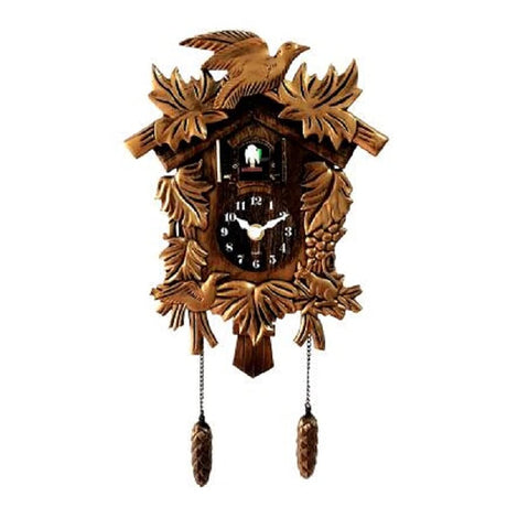 Cuckoo Clock Chiming Vintage Cuckoo Wall Clock Singing Bird Clock Home Decor Christmas Clock Gifts Resin Classic Brown WoodArtSupply