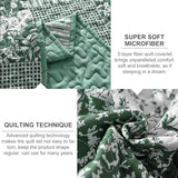 Mybedsoul Green Quilt Set Full Size, 3 Pieces Plaid Floral Bedspread Set Patchwork Reversible Bedding Set Microfiber Lightweight Bedspread Coverlet Set for All Season 78"x90" Mybedsoul