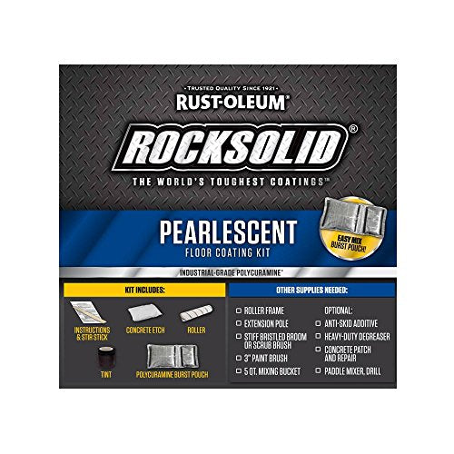 Rust-Oleum 306325 RockSolid Pearlescent 1 Car Garage Floor Coating Kit, Pearl Black Rust-Oleum