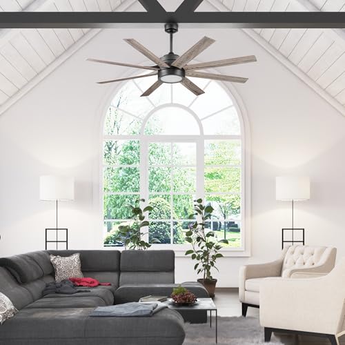 Honeywell Ceiling Fans Xerxes Modern 62 Inch Ceiling Fan with Light, LED Fan with Remote Control, Indoor Fan, 8 Contemporary Blades with Dark Wood and Pine Finish Options, Bronze (51926-01) Honeywell