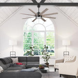 Honeywell Ceiling Fans Xerxes Modern 62 Inch Ceiling Fan with Light, LED Fan with Remote Control, Indoor Fan, 8 Contemporary Blades with Dark Wood and Pine Finish Options, Bronze (51926-01) Honeywell