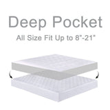 Mattress Topper King for Back Pain, Extra Thick Mattress Pad Cover, Plush Pillow Top, Deep Elastic Pocket, White CHOPINMOON