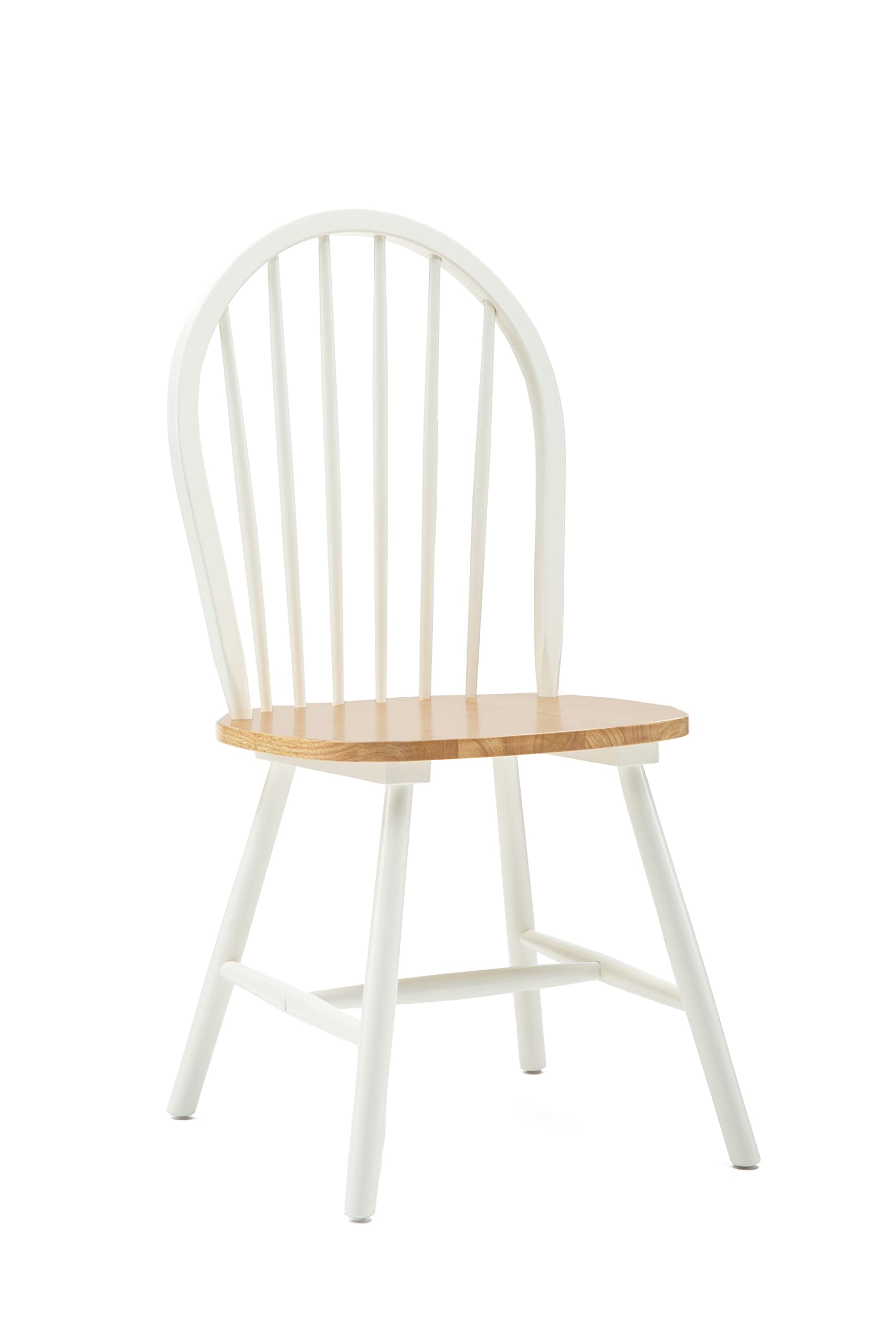 Boraam Farmhouse Dining Chairs, Set of 2-White/Natural - WoodArtSupply