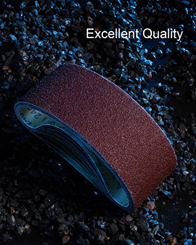 S SATC 3x18 Sanding Belts 20PCS Belt Sander Paper Aluminum Oxide (3 Each of 60/80/120/150/240/400 Grits & 2 of 40 Grits) Ideal for Wood Metal Paint S SATC