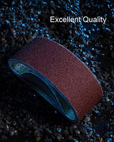 S SATC 3x18 Sanding Belts 20PCS Belt Sander Paper Aluminum Oxide (3 Each of 60/80/120/150/240/400 Grits & 2 of 40 Grits) Ideal for Wood Metal Paint S SATC