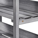 Yaheetech Garden Potting Table Horticulture Potting Bench w/Storage Shelf W/Metal Tabletop w/Hook 3 Shelves Workstation Work Benches Station, Gray Yaheetech