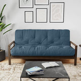 Royal Sleep Products by The Futon Factory 8 inch Memory Foam Futon Mattress - Cover - Size - CertiPUR Certified Foams - Made in The USA (Frame Not Included) (Denim Blue, Full) Royal Sleep Products