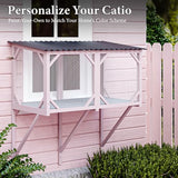 Waleaf Cat Window Box, 43.3" Catio Outdoor Cat Enclosure for Sunbathing, Napping & Overlooking, Sturdy Window Perch for Large Indoor Cats - All Weather Use, Nature Friendly Design Waleaf