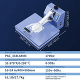 Heat Press 16x24in, Heat Press Machine, Even Heating Technology, Large Operating Panel, Industrial Digital Heat Transfer Machine Sublimation for T-Shirts, Clothes, Canvas Bags, Baby Blue GarveeTech