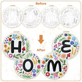 BEUNITONE 4 Set Embroidery Kit for Beginners, DIY Home Theme Pre-Stamped Pattern Needlepoint Kits for Adults with Hoop and Instruction, Funny Hand Embroidery Patterns for Cloth and Home Decor