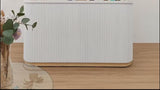 M2 Retail Reception Desk, White Upgraded Reeded Front Counter for Beauty, Spa, Nail, Hair Salon, Lobby, 1800 * 600 * 1000mm (71 * 24 * 39'') M2 Retail