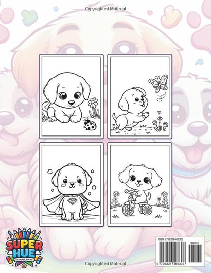 Cute Puppy Coloring Book For Kids: 50+ Delightful Puppy Coloring Pages Featuring Cute Puppies in Playful Scenes - Perfect for Kids, Toddlers, and Preschoolers!