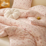 MorroMorn Pink Comforter Twin, Super Soft Twin Bedding Sets - 3 PCS Thick Fluffy Comforter with 2 Pillowcases for Girls Kids Teen, Lightweight for Bed All Seasons (Pink Flowers) MorroMorn