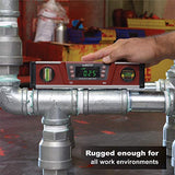 Calculated Industries 7210 AccuMASTER PRO Digital Torpedo Level and Protractor | 10” Inch | Neodymium Magnets | Bright LED Display | IP54 Dust/Water Resistant, Red Calculated Industries