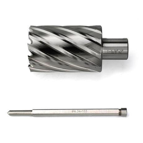 JESTUOUS Annular Cutter 3/4 Inch Weldon Shank 1-5/8 Cutting Diameter 2 Cutting Depth Slugger Bits HSS Kit for Magnetic Drill Press JESTUOUS