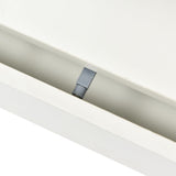 LED Coffee Table with Storage, Modern Center Table with Open Display Shelf & 2 Double Sliding Drawers, Accent Furniture with LED Lights for Living Room, Easy Assembly (White-HH80) Aiuyesuo