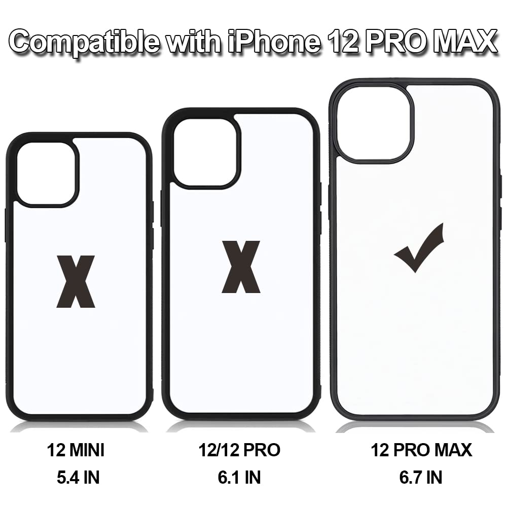 O BOSSTOP 5PCS Sublimation Blanks Phone Cases Covers for iPhone 12Pro Max, Soft Rubber Protective Shockproof Case Anti-Slip Printable DIY iPhone 12Pro Max Case(6.7 inch) O BOSSTOP