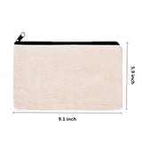 LifeUnite 10 PCS Canvas Makeup Bag Cosmetic Pouch Blank Zipper Bag-9.1 × 5.9 inch LIFEUNITE