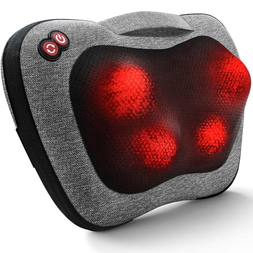VIKTOR JURGEN Shiatsu Back Massager with Heat, Mothers Day Gifts for Mom, Dad, Women, Men, Deep Tissue Massage for Neck, Shoulder, Upper & Lower Back Pain Relief, Electric Kneading 3D Massage Pillow VIKTOR JURGEN