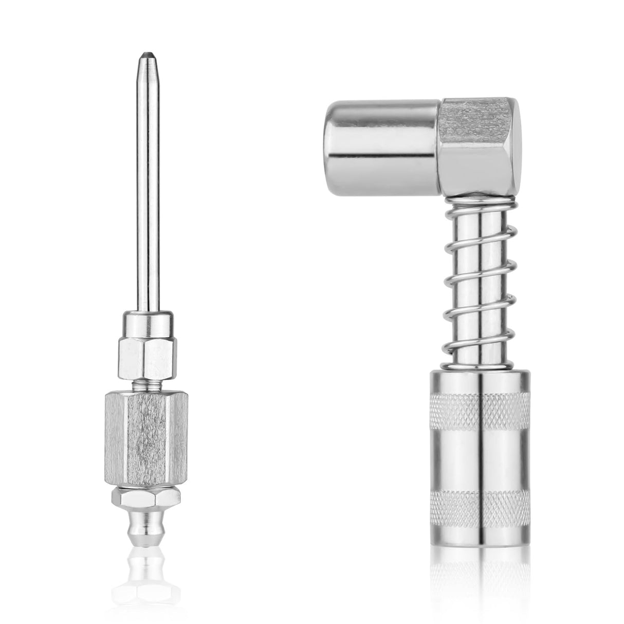 PEUTIER 90 Degree Grease Coupler Adapter and Grease Injector Needle Gun Tip, Needle Grease Gun Fitting Set Grease Needle Nozzle Dispenser for Grease Fitting Tool PEUTIER